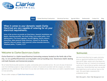 Tablet Screenshot of clarkeelectrical.ie